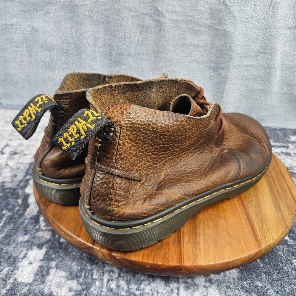 Dr Martens Boots Mens 12 Brown Leather Ember Chukka Ankle Lace Up Casual Shoes